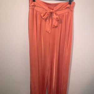 Slinky wide leg trousers pants from boohoo